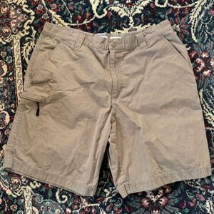 Columbia Men’s Khaki Cargo Shorts Cotton Outdoor Hiking Casual Size 38 Y2K